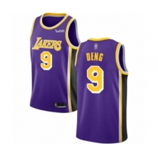 Men's Los Angeles Lakers #9 Luol Deng Authentic Purple Basketball Jerseys - Icon Edition