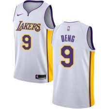 Men's Nike Los Angeles Lakers #9 Luol Deng Swingman White NBA Jersey - Association Edition