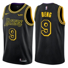 Women's Nike Los Angeles Lakers #9 Luol Deng Swingman Black NBA Jersey - City Edition