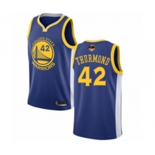 Men's Golden State Warriors #42 Nate Thurmond Swingman Royal Blue 2019 Basketball Finals Bound Basketball Jersey - Icon Edition
