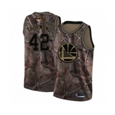 Youth Golden State Warriors #42 Nate Thurmond Swingman Camo Realtree Collection Basketball 2019 Basketball Finals Bound Jersey