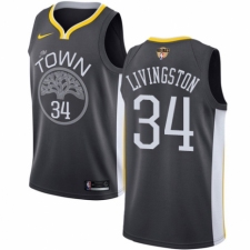 Women's Nike Golden State Warriors #34 Shaun Livingston Swingman Black Alternate 2018 NBA Finals Bound NBA Jersey - Statement Edition