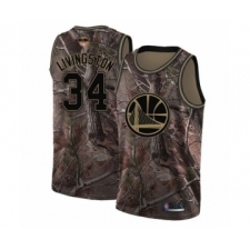 Youth Golden State Warriors #34 Shaun Livingston Swingman Camo Realtree Collection Basketball 2019 Basketball Finals Bound Jersey