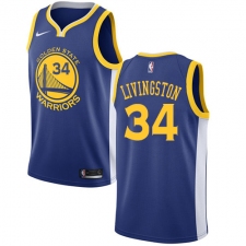 Youth Nike Golden State Warriors #34 Shaun Livingston Swingman Royal Blue Road NBA Jersey - Icon Edition