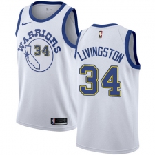 Youth Nike Golden State Warriors #34 Shaun Livingston Swingman White Hardwood Classics NBA Jersey