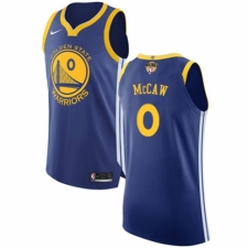 Men's Nike Golden State Warriors #0 Patrick McCaw Authentic Royal Blue Road 2018 NBA Finals Bound NBA Jersey - Icon Edition