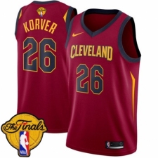 Women's Nike Cleveland Cavaliers #26 Kyle Korver Swingman Maroon 2018 NBA Finals Bound NBA Jersey - Icon Edition