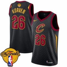 Youth Nike Cleveland Cavaliers #26 Kyle Korver Authentic Black 2018 NBA Finals Bound NBA Jersey Statement Edition