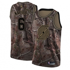 Men's Nike Portland Trail Blazers #6 Shabazz Napier Swingman Camo Realtree Collection NBA Jersey