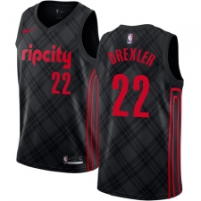 Youth Nike Portland Trail Blazers #22 Clyde Drexler Swingman Black NBA Jersey - City Edition