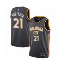 Men's Oklahoma City Thunder #21 Andre Roberson Swingman Charcoal Basketball Jersey - 2019 20 City Edition