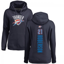 NBA Women's Nike Oklahoma City Thunder #21 Andre Roberson Navy Blue Backer Pullover Hoodie