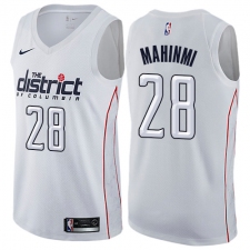 Men's Nike Washington Wizards #28 Ian Mahinmi Authentic White NBA Jersey - City Edition