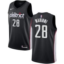 Men's Nike Washington Wizards #28 Ian Mahinmi Swingman Black NBA Jersey - City Edition