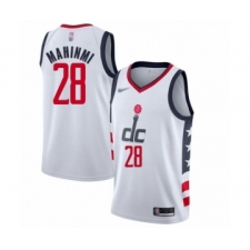Men's Washington Wizards #28 Ian Mahinmi Swingman White Basketball Jersey - 2019 20 City Edition