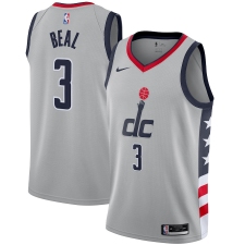 Men's Washington Wizards #3 Bradley Beal Nike Gray 2020-21 Swingman Player Jersey
