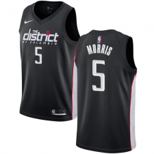 Men's Nike Washington Wizards #5 Markieff Morris Swingman Black NBA Jersey - City Editio