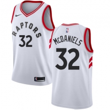 Men's Nike Toronto Raptors #32 KJ McDaniels Swingman White NBA Jersey - Association Edition