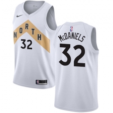 Men's Nike Toronto Raptors #32 KJ McDaniels Swingman White NBA Jersey - City Edition