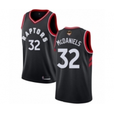 Men's Toronto Raptors #32 KJ McDaniels Swingman Black 2019 Basketball Finals Bound Jersey Statement Edition
