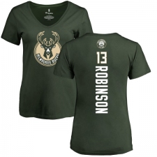 NBA Women's Nike Milwaukee Bucks #13 Glenn Robinson Green Backer T-Shirt