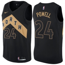 Men's Nike Toronto Raptors #24 Norman Powell Swingman Black NBA Jersey - City Edition