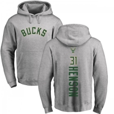 NBA Nike Milwaukee Bucks #31 John Henson Ash Backer Pullover Hoodie