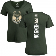 NBA Women's Nike Milwaukee Bucks #31 John Henson Green Backer T-Shirt