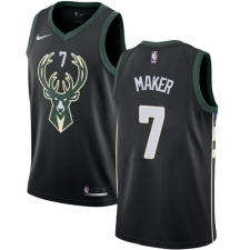 Youth Adidas Milwaukee Bucks #7 Thon Maker Authentic Black Alternate NBA Jersey - Statement Edition