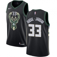 Youth Adidas Milwaukee Bucks #33 Kareem Abdul-Jabbar Authentic Black Alternate NBA Jersey - Statement Edition