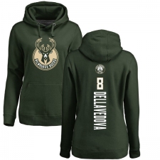 NBA Women's Nike Milwaukee Bucks #8 Matthew Dellavedova Green Backer Pullover Hoodie