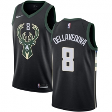 Women's Adidas Milwaukee Bucks #8 Matthew Dellavedova Authentic Black Alternate NBA Jersey - Statement Edition