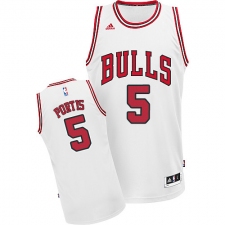 Men's Adidas Chicago Bulls #5 Bobby Portis Swingman White Home NBA Jersey