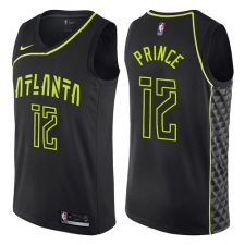 Men's Nike Atlanta Hawks #12 Taurean Prince Authentic Black NBA Jersey - City Edition