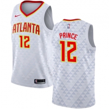 Men's Nike Atlanta Hawks #12 Taurean Prince Authentic White NBA Jersey - Association Edition