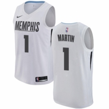 Men's Nike Memphis Grizzlies #1 Jarell Martin Authentic White NBA Jersey - City Edition