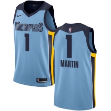 Men's Nike Memphis Grizzlies #1 Jarell Martin Swingman Light Blue NBA Jersey Statement Edition