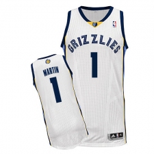 Women's Adidas Memphis Grizzlies #1 Jarell Martin Authentic White Home NBA Jersey
