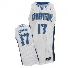 Men's Adidas Orlando Magic #17 Jonathon Simmons Authentic White Home NBA Jersey