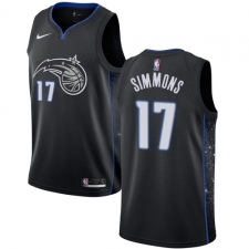 Men's Nike Orlando Magic #17 Jonathon Simmons Swingman Black NBA Jersey - City Edition