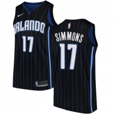 Youth Nike Orlando Magic #17 Jonathon Simmons Swingman Black Alternate NBA Jersey Statement Edition