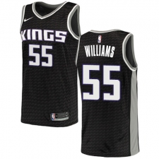 Men's Nike Sacramento Kings #55 Jason Williams Authentic Black NBA Jersey Statement Edition