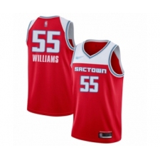 Men's Sacramento Kings #55 Jason Williams Swingman Red Basketball Jersey - 2019 20 City Edition