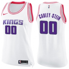 Women's Nike Sacramento Kings #0 Willie Cauley-Stein Swingman White/Pink Fashion NBA Jersey
