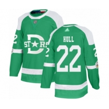 Men's Dallas Stars #22 Brett Hull Authentic Green 2020 Winter Classic Hockey Jersey