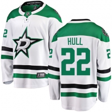Youth Dallas Stars #22 Brett Hull Authentic White Away Fanatics Branded Breakaway NHL Jersey