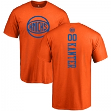NBA Nike New York Knicks #00 Enes Kanter Orange One Color Backer T-Shirt