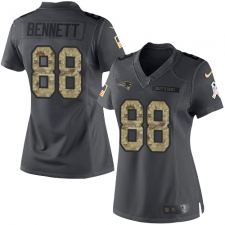 Women's Nike New England Patriots #88 Martellus Bennett Limited Black 2016 Salute to Service NFL Jersey