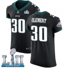 Men's Nike Philadelphia Eagles #30 Corey Clement Black Vapor Untouchable Elite Player Super Bowl LII NFL Jersey