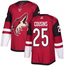 Men's Adidas Arizona Coyotes #25 Nick Cousins Premier Burgundy Red Home NHL Jersey